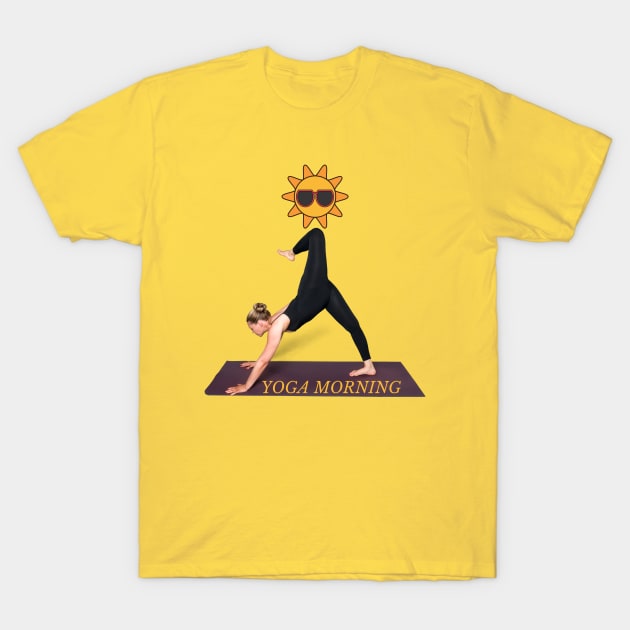 Sun Yoga Morning Pose T-Shirt by O.M design